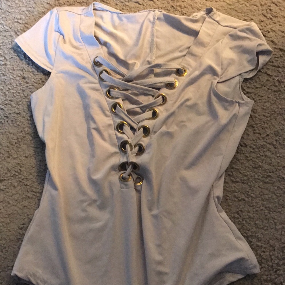 Lace up body suit